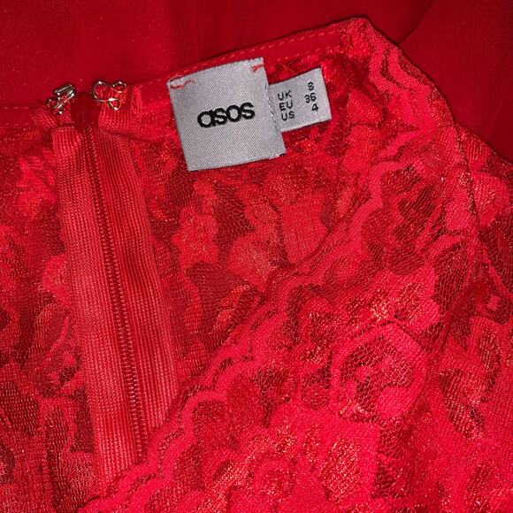 ASOS Red Dress size 4 - Picture 5 of 9